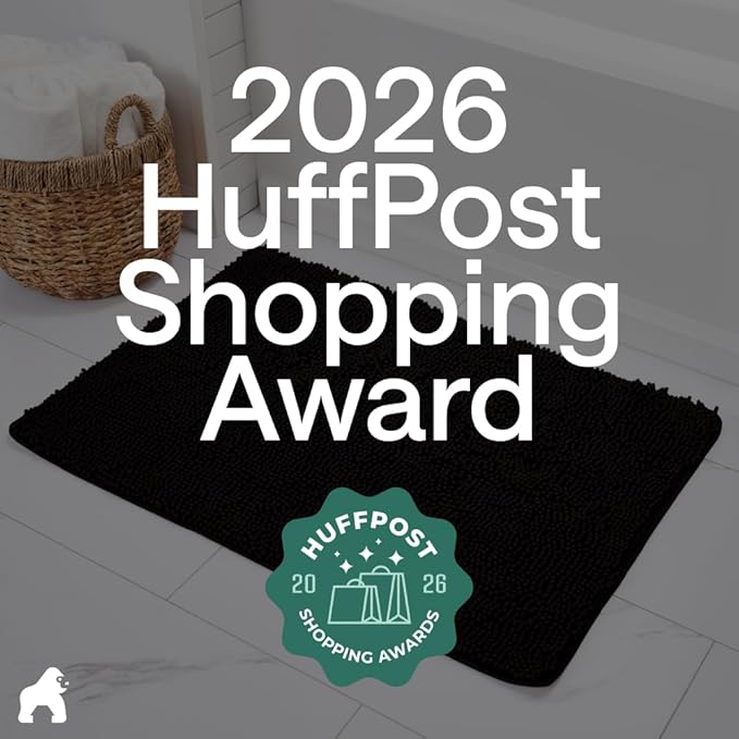 GORILLA GRIP Bath Rug Mat 60x17, Thick Soft Absorbent Chenille, Quick Dry - Image 6