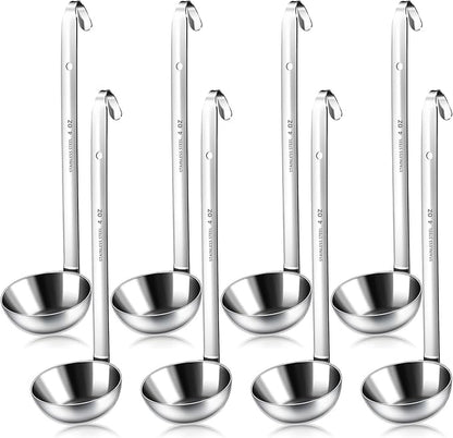 8 PCS Stainless Steel Ladle Soup Handle Ladle by LiveNaturallyLiveBarafat