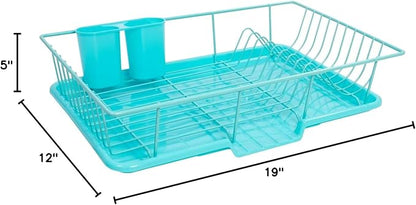 Sweet Home Collection Dish Rack Drainer 3 Piece Set - Image 5