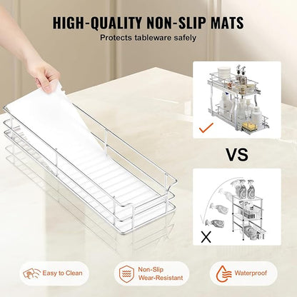 VEVOR Pull Out Cabinet Organizer, 8.5" W x 21" D x15.2 HHeavy Duty Slide Out - Image 4