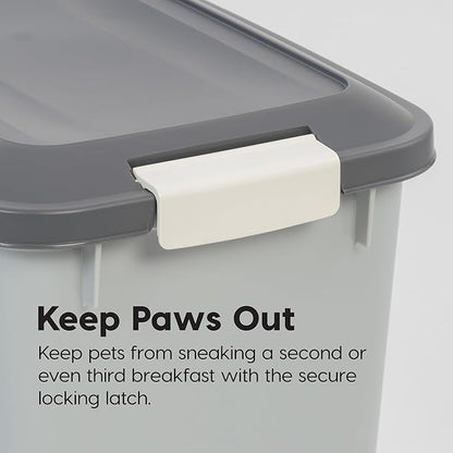 IRIS USA Dog Food Storage Container 54 lbs, Airtight Lid, 2-Cup Scoop, Double - Image 7