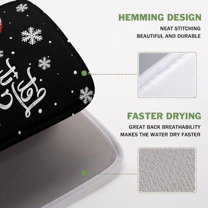 Winter Snowman Dish Drying Mat, Christmas Snow Dish Drying Mat - Image 4