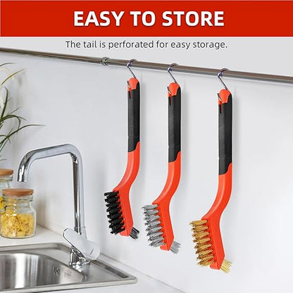 6pcs Wire Brushes for Cleaning Rust, Upgrade Wire Brush Set - Image 5