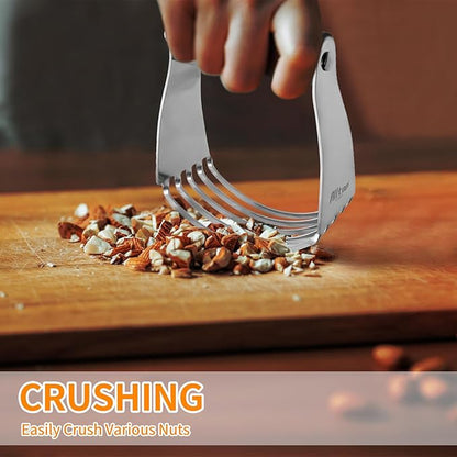 ALLTOP Stainless Steel Bench Scraper and Pastry Blender Cutter Set, Efficient - Image 3