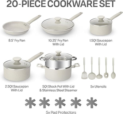 Granitestone 20 Pc Pots and Pans Set Non Stick Cookware Set - Image 2