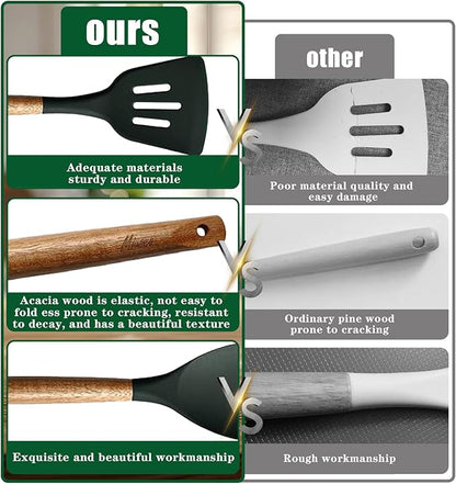 Non-Stick Silicone Cooking Utensils Set - Image 3