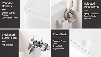 Compact Push-in Trash Can with Lid - Image 7