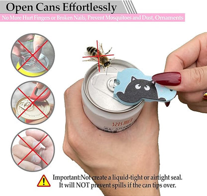 Soda Can Tab Opener Mini Soda Can Cover Easy Tab Opener and Drink Protector - Image 3