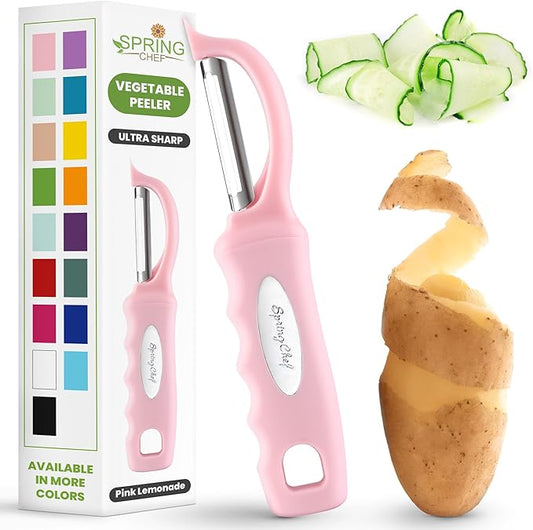 Spring Chef Premium Swivel Vegetable Peeler, Soft Grip Handle and Ultra Sharp by SpringChef