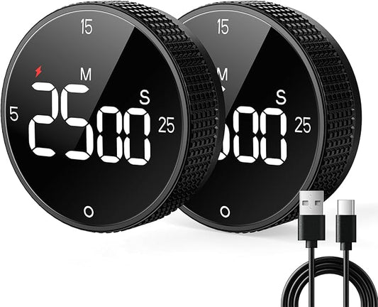 Rechargeable Magnetic Kitchen Timer by SmartTimingforEveryMoment