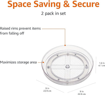 Amazon Basics Clear Rotating Lazy Susan Turntable Organizer - Image 3