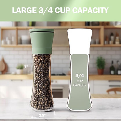 Home EC Premium Green Sea Salt and Pepper Grinder Set of 2 - Image 7