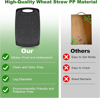 Cutting Boards, 12.5"×7.7" Plastic Chopping Board Made From Natural Food Grade - Image 5