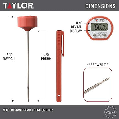 Taylor Instant Read Digital Meat Food Grill BBQ Cooking Kitchen Thermometer - Image 3
