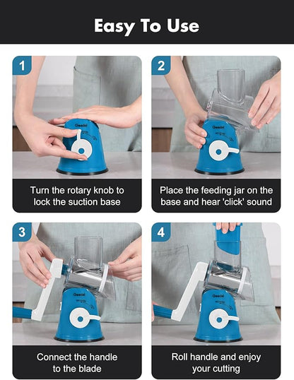 Geedel Rotary Cheese Grater Cheese Shredder - Image 7