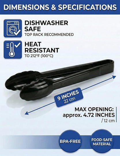 40 Pcs Plastic Tongs for Serving 9 Inch, Kitchen Utensils Set Salad Tongs Bulk - Image 2