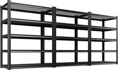 Set of 3 71"H Garage Shelving-3000LBS 5 Tier Storage Shelves, Adjustable Heavy by Unknown