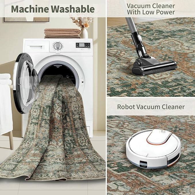 Rugxara 10x14 Area Rugs for Living Room Bedroom, Large Washable Rug, Non Slip & - Image 6