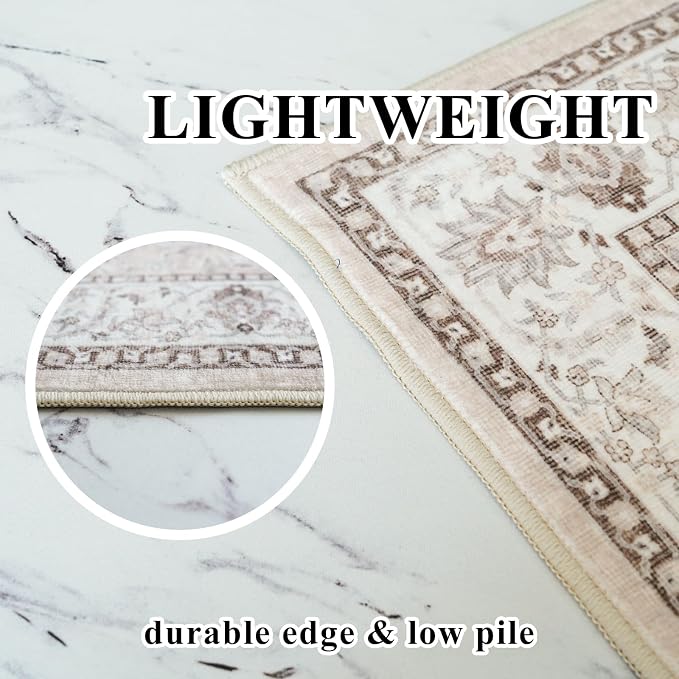 Washable Entryway 3x7 Runner Rug: Farmhouse Kitchen Hallway Rug Runner Wide - Image 9