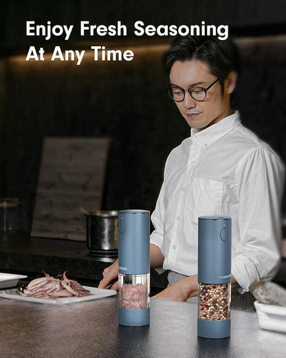 TOMEEM Upgraded Larger Capacity Electric Salt and Pepper Grinder Set - Image 8