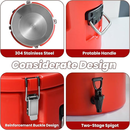 20L/5Gal Insulated Beverage Dispenser, Ice & Hot Drink Dispenser - Image 9