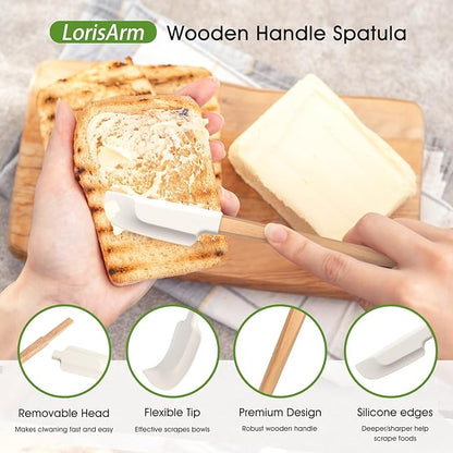 LorisArm Wooden Handle Spatula Set - Image 3
