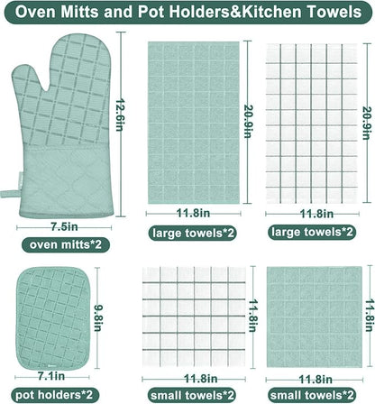 Oven Mitts Pot Holders Sets/Kitchen Towels and Dishcloths, Oven Gloves Kitchen - Image 2