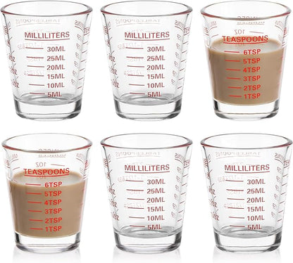 SAIAOKJ Shot Glasses Measuring Cup Set 6 Pack Espresso Shot Glasses Liquid by SAIAOKJ