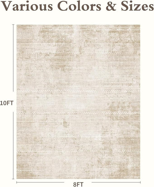 8x10 Area Rugs for Living Room Non Slip Machine Washable Rug Distressed - Image 2