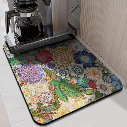 Kitchen Countertop Dish Drying Mat, Super Absorbent Coffee Bar Mat - Image 8