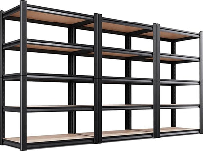 Set of 3 Garage Shelving-2050LBS 5 Tier Storage Shelves, Adjustable Heavy Duty by Unknown