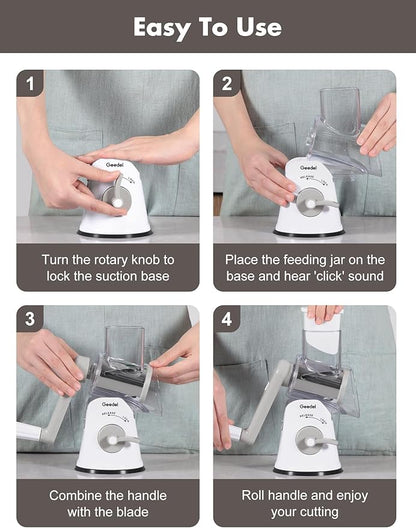 Geedel Rotary Cheese Grater Cheese Shredder - Image 7