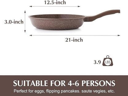 SENSARTE Nonstick Frying Pan Skillet, Omelette Pan, Healthy Stone Cookware - Image 6