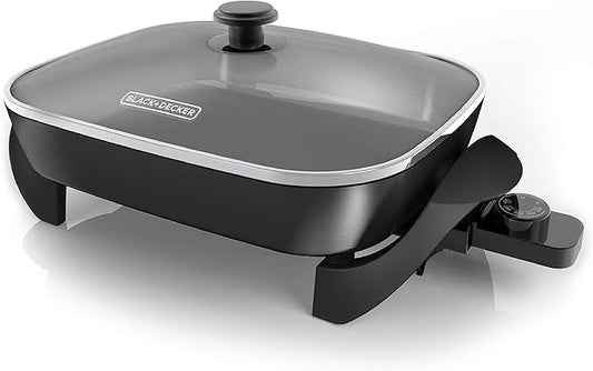 BLACK+DECKER Electric Skillet, Variable Temperature Control, Nonstick Cooking by GeorgeForeman