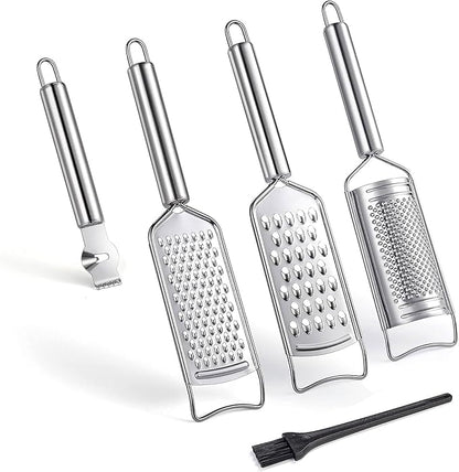 Tongjude Stainless Steel Cheese Grater Set, Lemon Zester by Tongjude%C2%AE