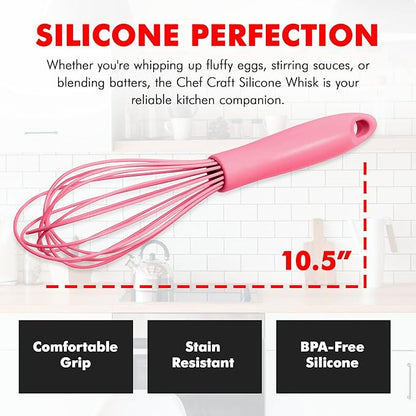 Chef Craft Premium Silicone Wire Cooking Whisk, 10.5 inch - Image 4