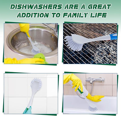 Hsei 20 Pcs Blue and Green Kitchen Scrub Dish Brush Bulk - Image 3