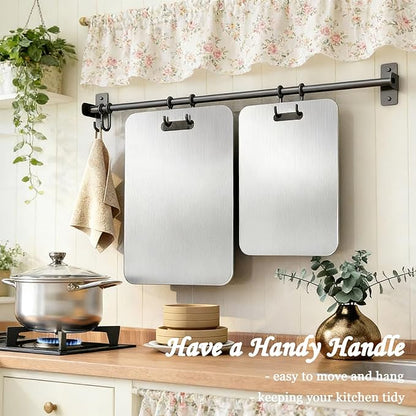 100% Pure Titanium Cutting Board Set of 2, Double-Sided Titanium Cutting Boards - Image 7