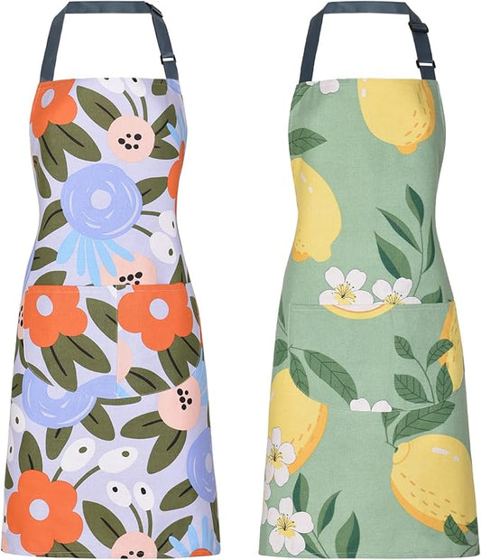 2 Pack Floral Apron for Women by ARBINSON