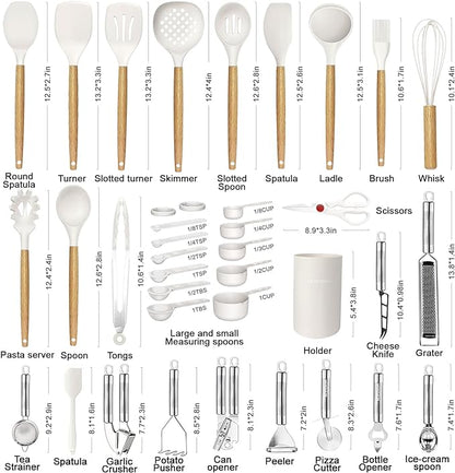 Cooking Utensils Set- 35 PCs Kitchen Utensils - Image 2