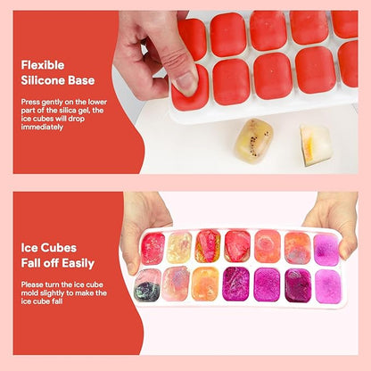 Ice Cube Trays 4 Pack, Airabc Silicone Ice Cube Trays - Image 5