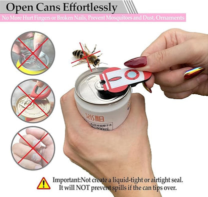 Soda Can Tab Opener Mini Soda Can Cover Easy Tab Opener and Drink Protector - Image 3