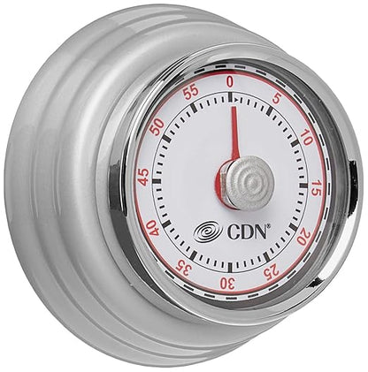 CDN Compact 60 Min Mechanical Timer-Silver by CDN-ComponentDesignNorthwestInc