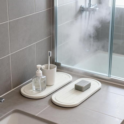 Razborci 2PCS Water Absorbing Stone Drying Tray Mat - Image 4