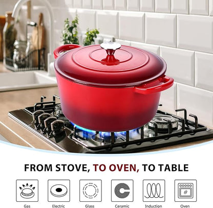 E-far Enameled Cast Iron Dutch Oven - Image 5