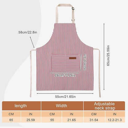 2 Pack Stripes Kids Apron, Kids Cooking Aprons - Image 2