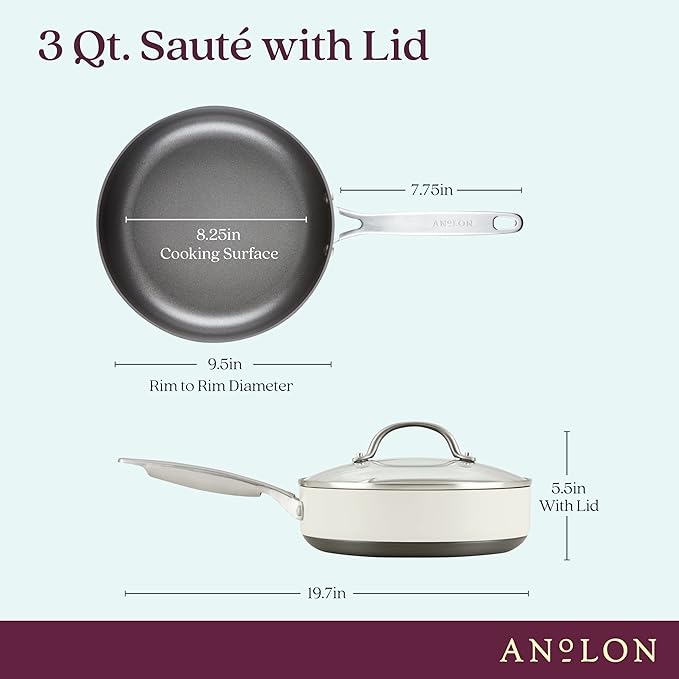 Anolon Achieve Hard Anodized Nonstick Sauté Pan - Image 2