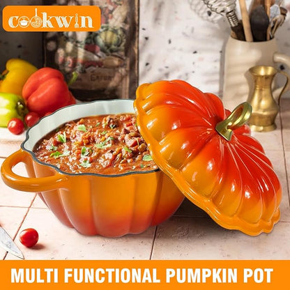 Pumpkin Enameled Cast Iron Dutch Oven - Image 6