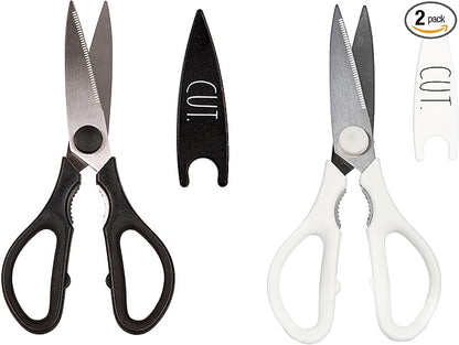 Rae Dunn Kitchen Scissors- Stainless Steel Kitchen Shears, Cooking Scissors by RaeDunn