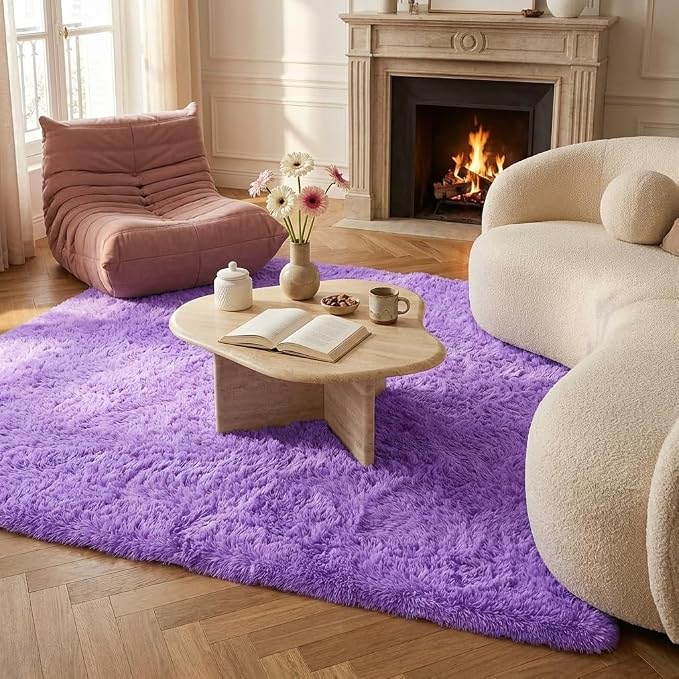 Mugorn 6x9 Rugs for Living Room, Large Fluffy Area Rugs for Bedroom, Soft - Image 9
